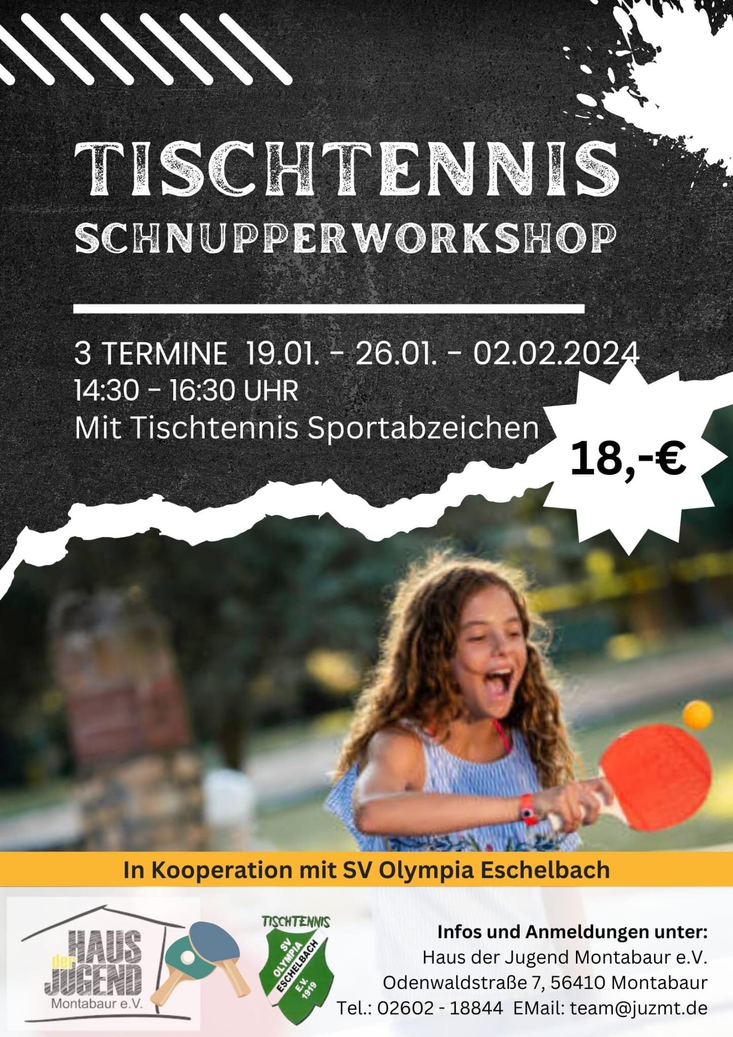 Tischtennis Schnupperworkshop mit Sportabzeichen