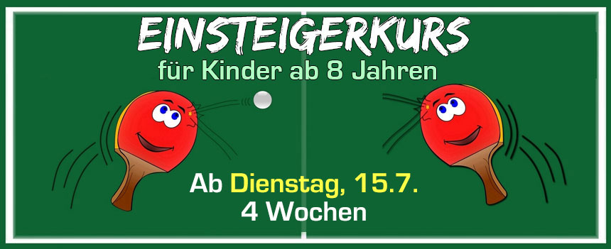 EInsteigerkurs Tischtennis Kinder Sommer 2025